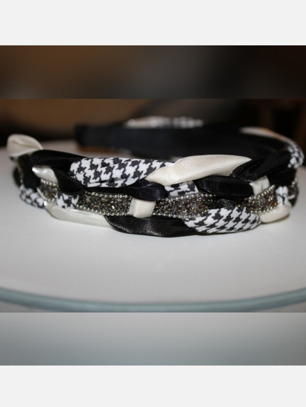 Glam Noir Braided Headband